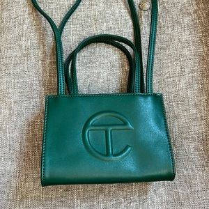 NEVER BEEN USED dark green small Telfar shopping bag